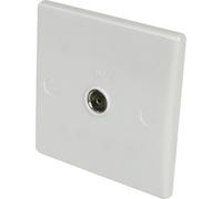 Eagle Single Tv Fm Coaxial Socket With A Curved Edge Wall Plate