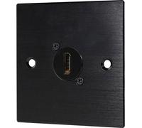 Eagle Slim Black Wall Face Plate 1 X Hdmi 90 Degree Feedthrough Wall Plate Metal