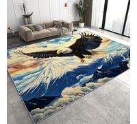Eagle Snow Mountain 160 x 230 cm Extra Large Oversized Area Rug Wild Animals Forests Natural Wind Non Slip Rug short plush Lounge Floor Carpet Mat for living room Q-181