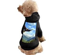 Eagle Soaring Above Mountains Casual Pet Hoodie Clothes for Dog Cat Coat Outfit with Hat