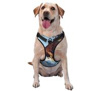 Eagle Soaring In The Sky No Pull Dog Harness Adjustable Reflective Oxford Easy Control Medium Large Dog Harness