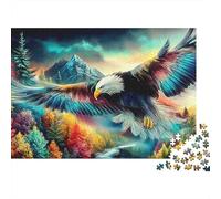 Eagle Soaring Jigsaw Puzzles for Adult Educational Game The Impossible Challenge 1000 Pieces Cute Difficult Hard Jigsaw Puzzles for Man And Woman with Letters on Back 52x38cm/1000pcs