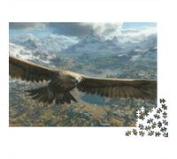 Eagle Soars-Nature Wilderness Scene 1000 Piece Fun Present: Eagle over Mountains for Adults & Kids Activity for Home Gift 70x50cm/1000pcs