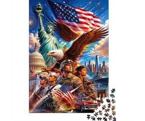 Eagle Soldiers City 1000 Pieces Mini Jigsaw Puzzle for Adults | 52x38cm Cardboard, Living Room Decor, Durable Structure, Birthday Gift, Mind Relaxation
