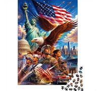 Eagle Soldiers City 1000 Pieces Mini Jigsaw Puzzle for Adults | 70x50cm Cardboard, Living Room Decor, Durable Structure, Birthday Gift, Mind Relaxation