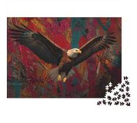 Eagle Spreading Its Wings And Soaring Puzzle 1000pcs (75x50cm) Puzzles, Die Für Erwachsene Und Personen Ab 14 Jahren Geeignet Sind