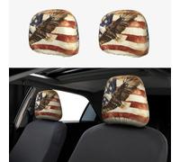 Eagle Spreading its Wings Car Headrest Cover - Stylish Headrest Protectors for Most Vehicle Models - Easy to Install, Pink, Black, Blue