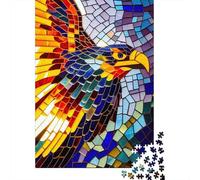 Eagle Stained Glass Style Puzzles for Adults 1000 Pieces Puzzle for Adults And Teenager Family Game 1000pcs (38x26cm)