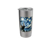 Eagle Star Gazer Artistic Van Gogh Style Starry Night Eagle Stainless Steel Insulated Tumbler