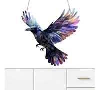 Eagle Sun Catcher - Colorful Acrylic Stained Glass Ornament, Decorative Wings Window Art | Handcrafted Hanging Bird Decor, Reflective Light Accessory, Vibrant Home Decoration Piece For Living Room Bed