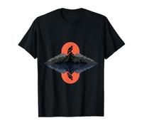 Eagle Sunset Mountain Reflection Wilderness Nature Forest T-Shirt