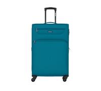 Eagle Super Lightweight 4 Wheels Spinner Soft Shell Expandable Luggage - Easy Luggage (Teal, Medium)