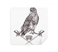Eagle Sword Crown Animal Baroque Style Glasses Cleaning Cloth Phone Screen Cleaner Suede Fabric 2pcs
