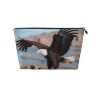 Eagle Taking Flight Leather Toiletry Bag, Travel Wash Kit