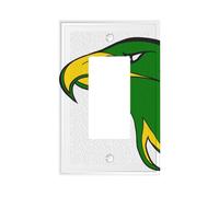 Eagle Team Logo Premium Single-Gang Roman Frame Switch Plate â€“ Realistic Leather-Texture Finish, Durable Pc Material Wall Cover for Residential & Commercial Use (Includes Decorative Screws)