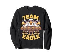 Eagle Team Patriotic Soaring Raptor Freedom Cartoon US Bird Sweatshirt