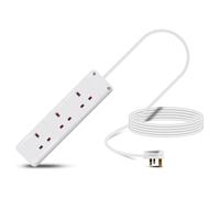 Eagle Three Gang Mains Power 13A Extension Socket to 13A UK Plug Lead