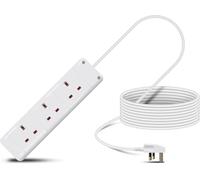 Eagle Three Gang Mains Power 13A Extension Socket to 13A UK Plug Lead Cable, British Standards BS1363 10m