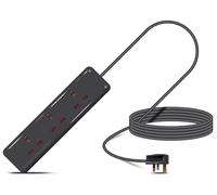 Eagle Three Gang Mains Power 13A Extension Socket to 13A UK Plug Lead Cable, British Standards BS1363 4m