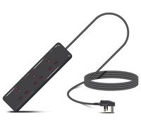 Eagle Three Gang Mains Power 13A Extension Socket to 13A UK Plug Lead Cable, British Standards BS1363 3m