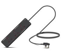 Eagle Three Gang Mains Power 13A Extension Socket to 13A UK Plug Lead Cable, British Standards BS1363 1m