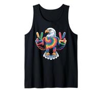 Eagle Tie Dye Peace Sign Hippie America Funny Kids Eagles Tank Top