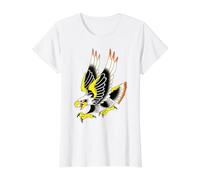 Eagle Traditional Tattoo Flash Value Graphic T-Shirt, Women, White, XS
