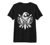 Eagle Tribal White Boho Feathers Arrows Southwestern Motifs Premium T-Shirt