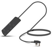 Eagle Two Gang Mains Power 13A Extension Socket to 13A UK Plug Lead Cable, British Standards BS1363 1m