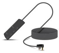 Eagle Two Gang Mains Power 13A Extension Socket to 13A UK Plug Lead Cable, British Standards BS1363 10m
