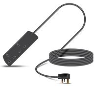 Eagle Two Gang Mains Power 13A Extension Socket to 13A UK Plug Lead Cable, British Standards BS1363 4m