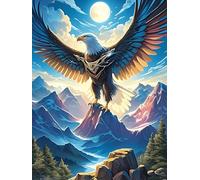 Eagle Under The Moon 1000 Piece Jigsaw Puzzle for Adults Wildlife Pet Lunch Break Activity Quick Escape No Duplicate Pieces for Busy Professionals 1000 PCS
