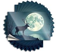 Eagle Under The Moonlight By The Lake. Man Cave Stuff Interesting DIY | Coffee Sticker Bottle Removable Vinyl Sticker Decal(8X12CM)