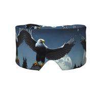 Eagle Under The Stars Adjustable Sleep Eye mask and Earmuffs, Unisex Side Sleeping Headband (26.8 * 4.3 inches), Indoor and Outdoor Travel Yoga Comfort Cover,
