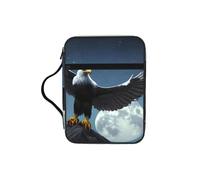 Eagle Under The Stars Bible Study Tote Bag With Handles -Water-Resistant Organiser For Church Travel, Pen Holder Tablet Pocket Journal Cover Case