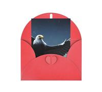 Eagle Under The Stars Blank Greeting Cards, Thank You Cards And Envelopes, 4x6 Inch,& Wedding, Baby Shower, Party.