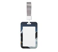Eagle Under The Stars Card Badge Holder. Durable Abs Material, Clear Id Display, Suitable for Office, Event, Meeting, Easy Identification.