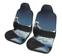 Eagle Under The Stars Dua Sarung JOK Mobil,& Sarung JOK Mobil Depan, Cocok Untuk Sebagian Besar Mobil, SUV, Truk, Van, Dll.