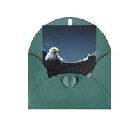 Eagle Under The Stars Greeting Card, 4x6 Inch With Envelope, #Suitable For Birthdays, Weddings, And Business Events.