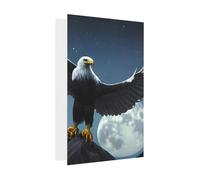 Eagle Under The Stars Greeting Card, 4x6 Inches, Heart-Shaped Envelope Packaging, &Suitable For All Occasions.