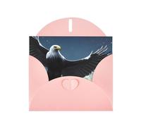 Eagle Under The Stars Greeting Card, Blank Card With Envelope, 4x6 Inches (Approx. 10x15 Cm), For Events, Weddings,& Birthdays.