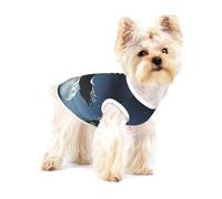 Eagle Under The Stars Large Stretchy Dog T-Shirts Soft Cool Sleeveless Stripe Vests Breathable Clothes for Puppy Kitty Cats Small.