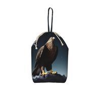 Eagle under the stars Laundry Bag 28"" x 14"", Large Hamper Bag | Heavy Duty Cloth Storage Sack With Drawstring, Washable Basket Liner, Dirty Clothes Organizer For Luggage Travel Camp Home