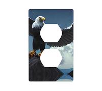 Eagle Under The Stars Light Switch Cover,Outlet Cover,Duplex Outlet Decorative Wall Plate,Decorative Wall Plate,Standard Size 4.5x2.76 Inch
