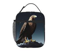 Eagle under the stars Lunch bag Insulated Lunch Box for Women Men Reusable Lunch Tote Bag Leakproof Lunch Cooler Bag Portable Food Handbags for Travel Work Picnic