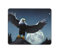 Eagle Under The Stars Mouse Pad, Square Cute Mousepad, Anti-Slip Rubber Backing, for Gaming/Computer/Office Supplies10x12in