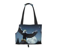 Eagle under the stars Pattern pet going out bag - lightweight travel cat bag, breathable shoulder bag for small dogs