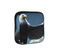 Eagle Under the Stars Period Proof Storage Bag-Feminine Hygiene Travel Case for Sanitary Pads, Discreet Mensural Pouch for Purse Office