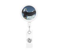 Eagle Under The Stars Plastic Retractable Badge Holder for Easy Card Swiping, can Store and Display Business Cards