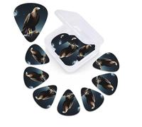 Eagle under the stars Print Guitar Picks 12 Pack Guitar Plectrums with Storage Box Bass Picks For Acoustic Guitar Bass Electric Ukulele Includes 0.46mm, 0.71mm, 0.96mm